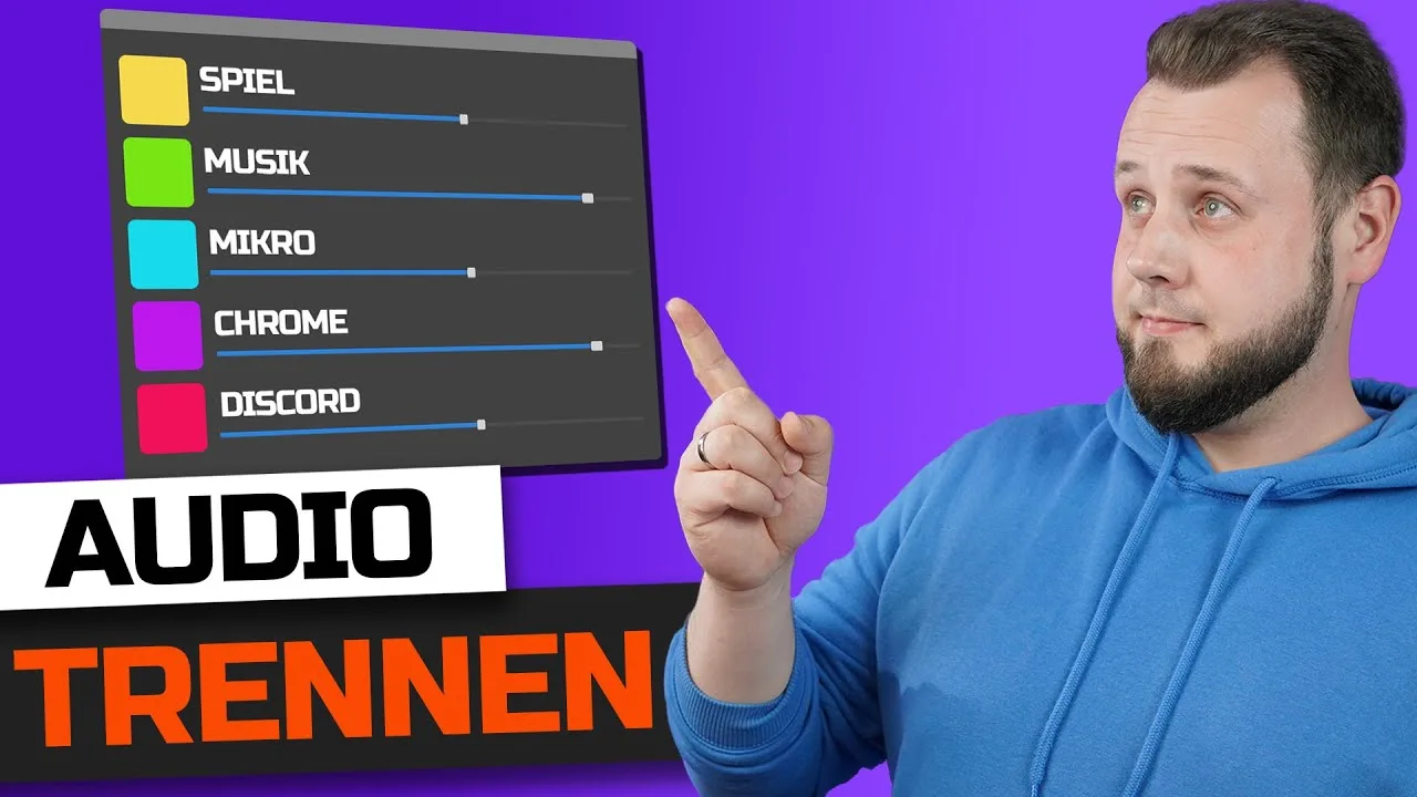 Tonspuren und Monitoring separiert in OBS